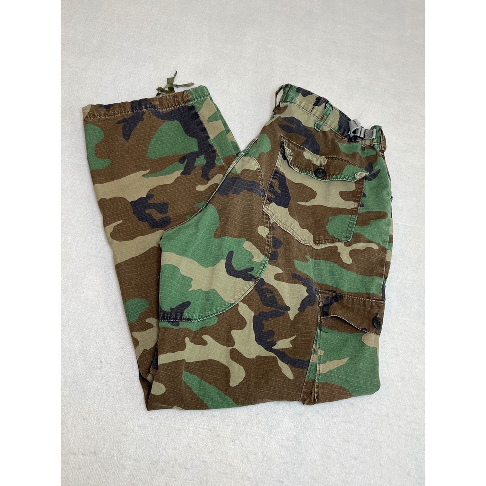 Vintage Sports Afield Woodland Camo Cargo Pants Ripstop Made in USA 100% Cotton